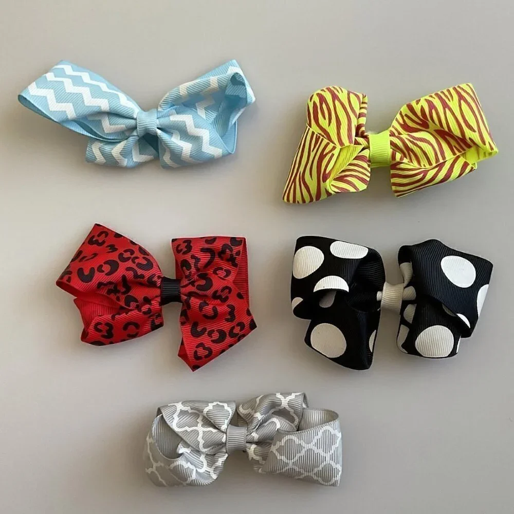HAIR BOWS CLIPS SET 5
